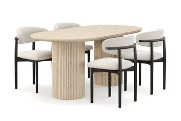 Hvit|Svart - Beige
