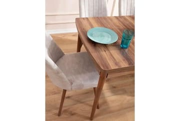 Uttrekkbart spisebord- og stolsett (5 deler) Homitis Lidyana (130 x 76 x 80 cm) Krem - Møbler - Bord - Spisegrupper