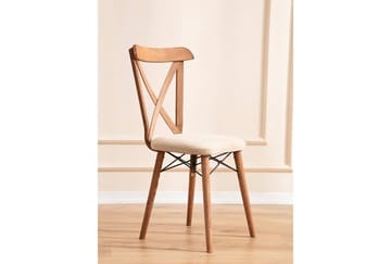 Uttrekkbart spisebord- og stolsett (7 deler) Homitis Cenova (130 x 76 x 80 cm) brun - Møbler - Bord - Spisegrupper