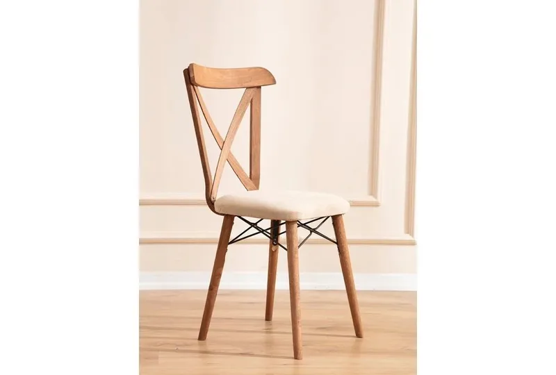 Uttrekkbart spisebord- og stolsett (7 deler) Homitis Cenova (130 x 76 x 80 cm) brun, undefined