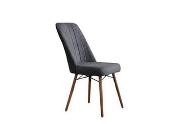 Uttrekkbart spisebord- og stolsett (7 deler) Homitis Lidyana (130 x 76 x 80 cm) Antrasitt - Antrasitt - Møbler - Bord - Spisegrupper