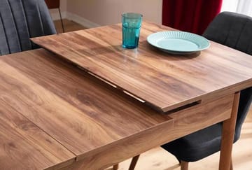 Uttrekkbart spisebord- og stolsett (7 deler) Homitis Lidyana (130 x 76 x 80 cm) Antrasitt - Antrasitt - Møbler - Bord - Spisegrupper