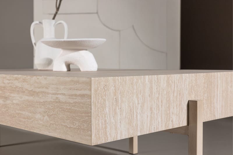 Vadholmen Sofabord 130x82 cm Rektangulær - Whitewash - Møbler - Bord - Sofabord