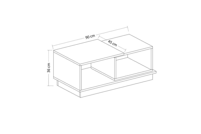Vaelen Sofabord 90 cm - Sand/Gråfarget tre - Møbler - Bord - Sofabord