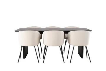 Vail Matgruppe 200 cm Rektangulær med 6 Berit stoler