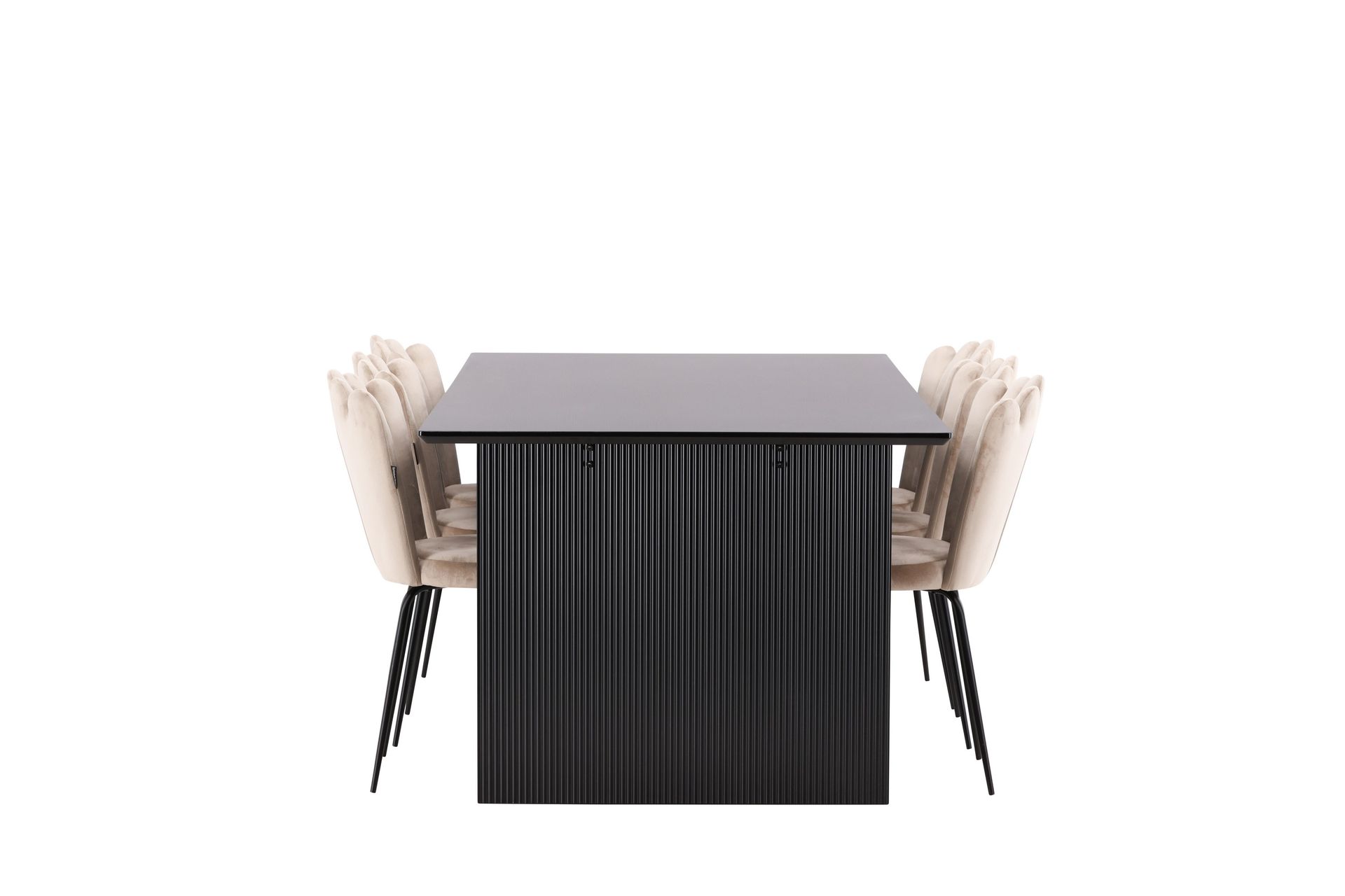 Vail Matgruppe 200 cm Rektangulær med 6 Limhamn stoler - Beige - Møbler - Bord - Spisegrupper