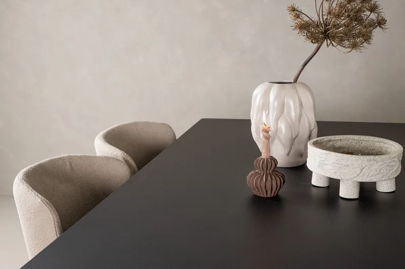 Vail Matgruppe 200 cm Rektangulær med 6 Modesto stoler - Beige - Møbler - Bord - Spisegrupper