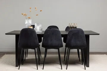 Vail spisebord 200 cm med 6 Polar kjøkkenstoler - Møbler - Bord - Spisegrupper