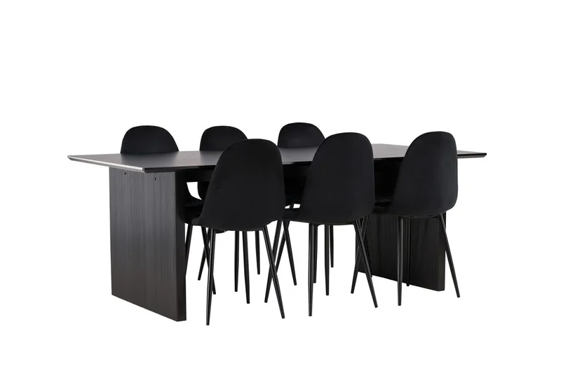 Vail spisebord 200 cm med 6 Polar kjøkkenstoler - Møbler - Bord - Spisegrupper
