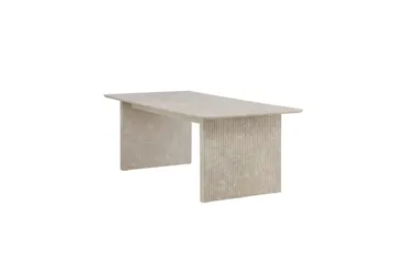Vail Stort Rektangulært Spisebord 200 cm med Tre- og Eketekstur - Beige - Møbler - Bord - Spisebord & kjøkkenbord