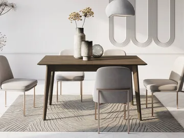 Valden Utvidbart Rektangulært Spisebord 145 cm med Eikeutseende - Brun - Møbler - Bord - Spisebord & kjøkkenbord