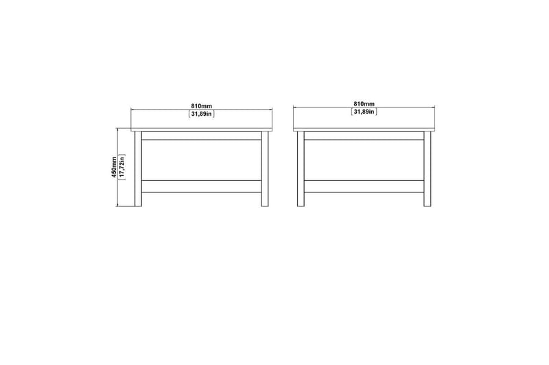 Vallvidera Sofabord 81 cm - Svart - Møbler - Bord - Sofabord