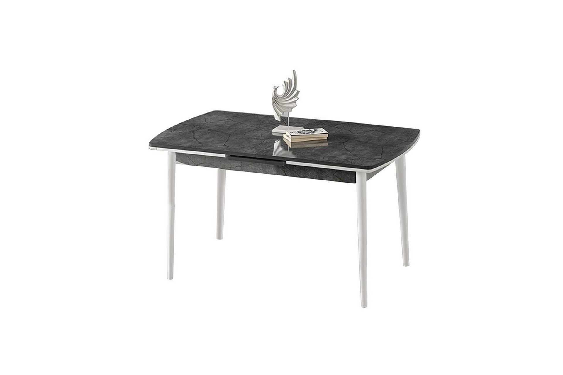 Valric Spisebord 132 cm Rektangulær - Antrasitt/Hvit