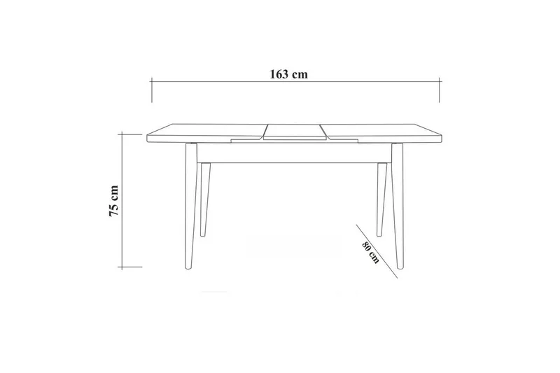 Valsot Spisegruppe 129 cm Rektangulær - Natur/Grønn - Møbler - Bord - Spisegrupper