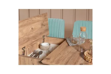 Valsot Spisegruppe 129 cm Rektangulær - Natur/Grønn - Møbler - Bord - Spisegrupper