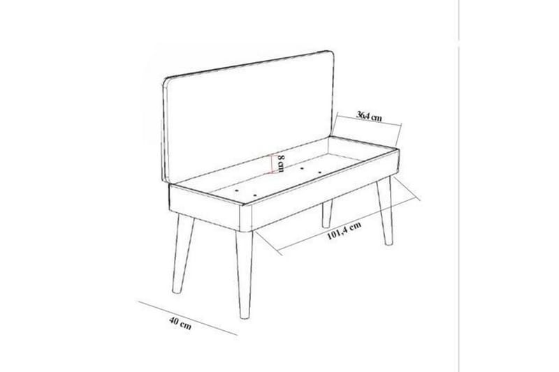 Valsot Spisegruppe 129 cm Rektangulær - Natur/Grønn - Møbler - Bord - Spisegrupper