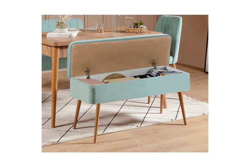 Valsot Spisegruppe 129 cm Rektangulær - Natur/Grønn - Møbler - Bord - Spisegrupper