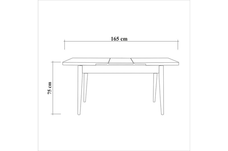 Valsot Spisegruppe 130 cm Rektangulær - Natur - Møbler - Bord - Spisegrupper