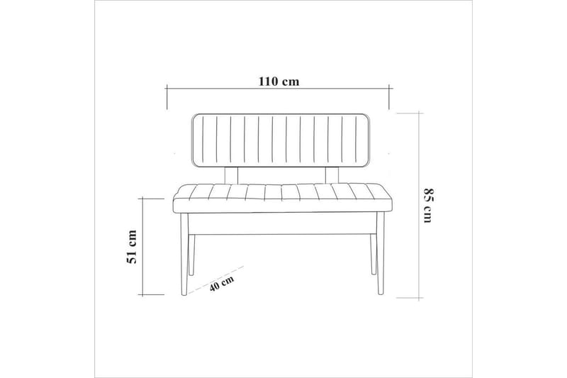Valsot Spisegruppe 130 cm Rektangulær - Natur - Møbler - Bord - Spisegrupper
