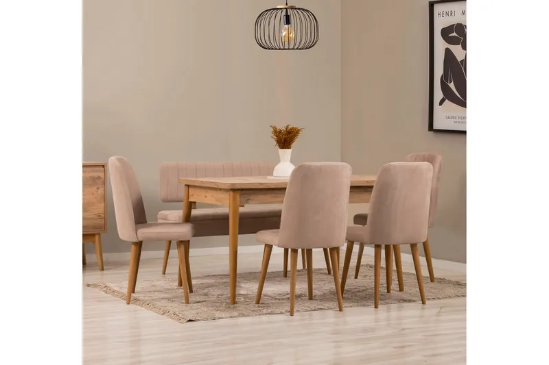 Valsot Spisegruppe Rektangulær, Beige