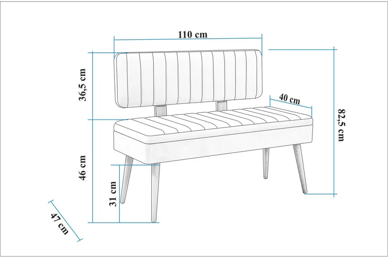 Valsot Spisegruppe Rektangulær - Beige - Møbler - Bord - Spisegrupper