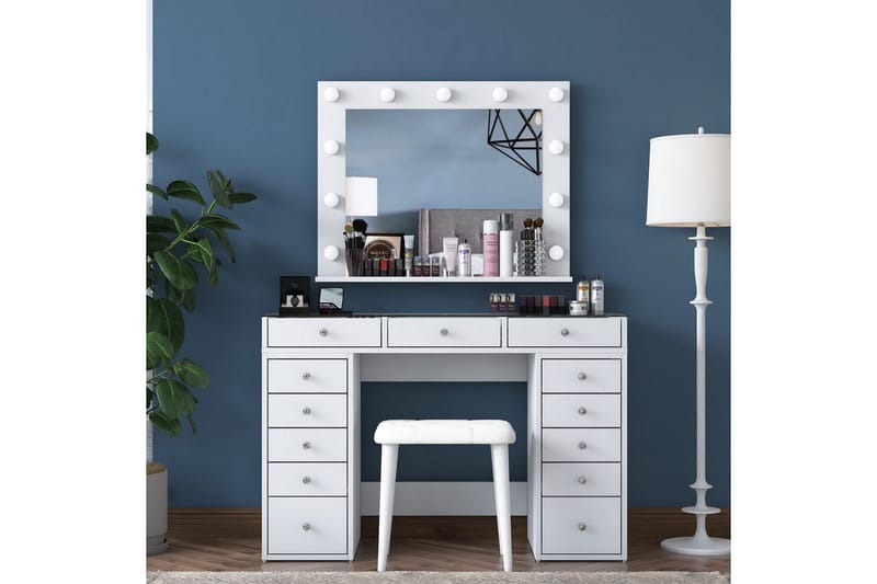 Varlin Sminkebord 120 cm - Hvit - Møbler - Bord - Sminkebord & toalettbord