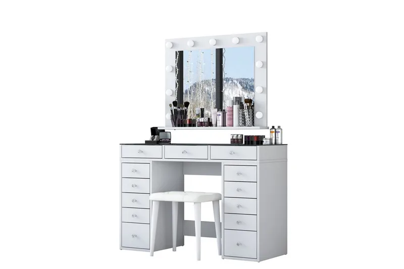 Varlin Sminkebord 120 cm, Hvit