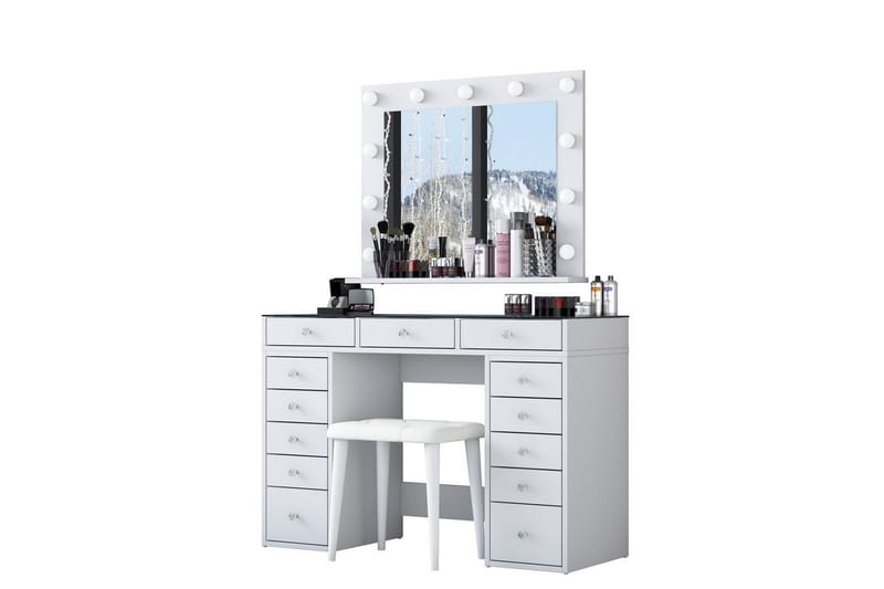 Varlin Sminkebord 120 cm, Hvit