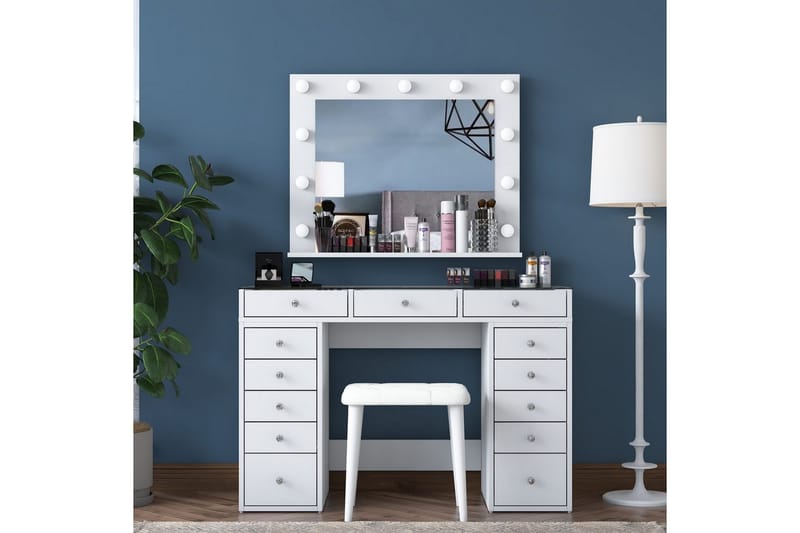 Varlin Sminkebord 120 cm - Hvit - Møbler - Bord - Sminkebord & toalettbord