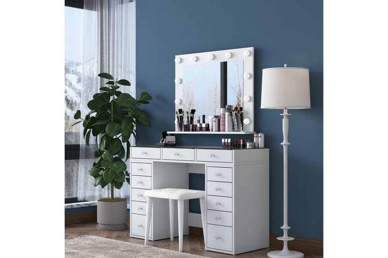Varlin Sminkebord 120 cm - Hvit - Møbler - Bord - Sminkebord & toalettbord