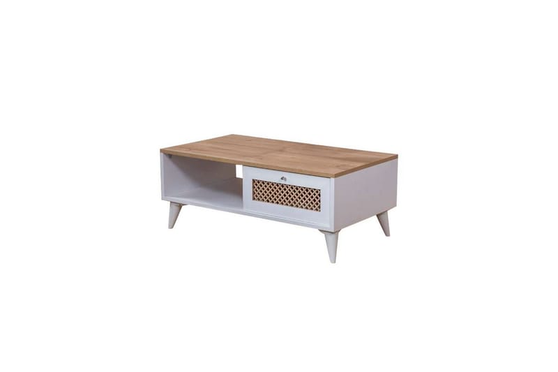 Velin Sofabord 55 cm - Mellomfarget tre/Hvit - Møbler - Bord - Sofabord