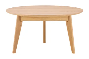 Velo Rundt Sofabord 85 cm med Tre- og Eikeutseende og Tre Bein - Eik - Møbler - Bord - Sofabord