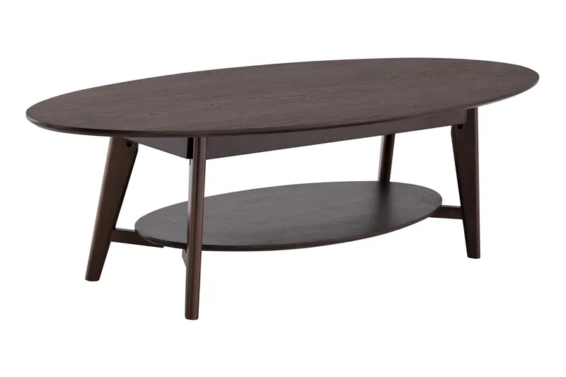 Velo sofabord ovalt 160 cm tre, Røkt eik