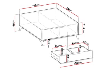 Vemdalen Sofabord 104 cm - Sand beige - Møbler - Bord - Sofabord