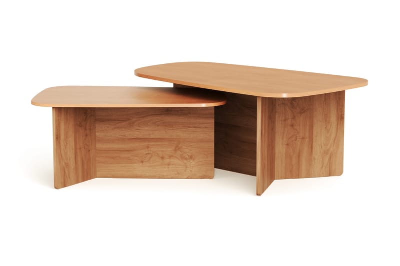 Vento settbord, sofabord 120 x 70 cm + 90 x 60 cm - Eik - Møbler - Bord - Sofabord