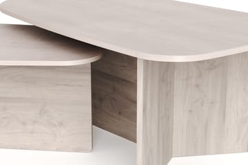 Vento settbord, sofabord 120 x 70 cm + 90 x 60 cm - Hvitlasert eik - Møbler - Bord - Sofabord