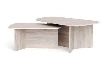 Vento settbord, sofabord 120 x 70 cm + 90 x 60 cm - Hvitlasert eik - Møbler - Bord - Sofabord