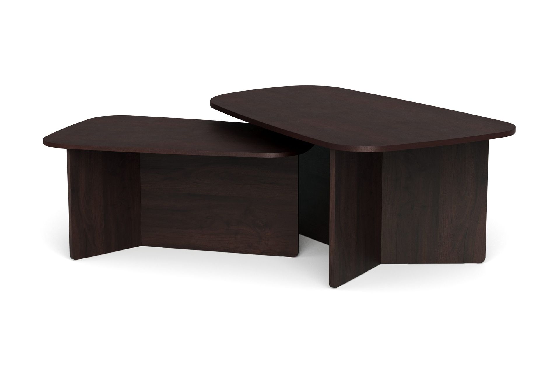 Vento settbord, sofabord 120 x 70 cm + 90 x 60 cm - Røkt eik