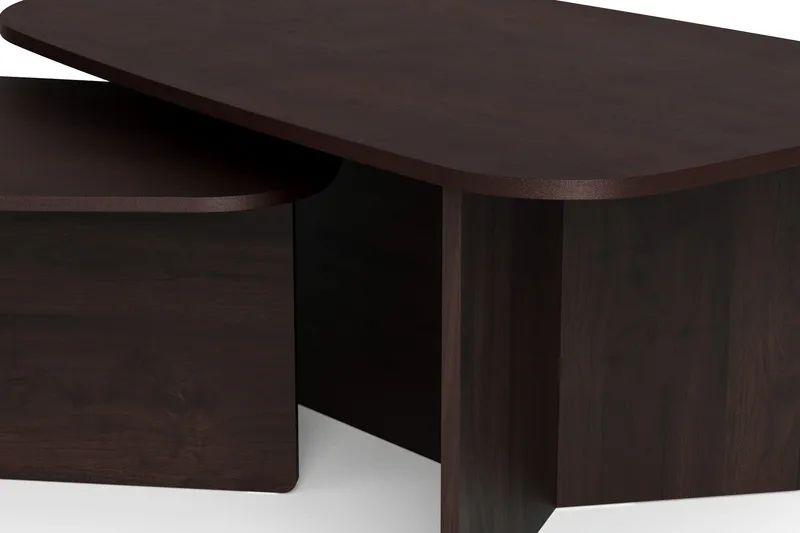 Vento settbord, sofabord 120 x 70 cm + 90 x 60 cm - Røkt eik - Møbler - Bord - Sofabord