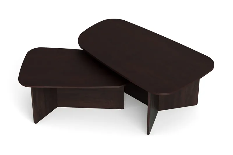 Vento settbord, sofabord 120 x 70 cm + 90 x 60 cm - Røkt eik - Møbler - Bord - Sofabord