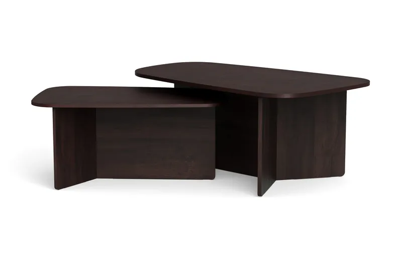 Vento settbord, sofabord 120 x 70 cm + 90 x 60 cm - Røkt eik - Møbler - Bord - Sofabord