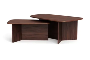 Vento settbord, sofabord 120 x 70 cm + 90 x 60 cm - Valnøtt - Møbler - Bord - Sofabord