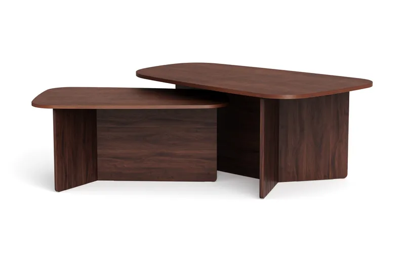 Vento settbord, sofabord 120 x 70 cm + 90 x 60 cm - Valnøtt - Møbler - Bord - Sofabord