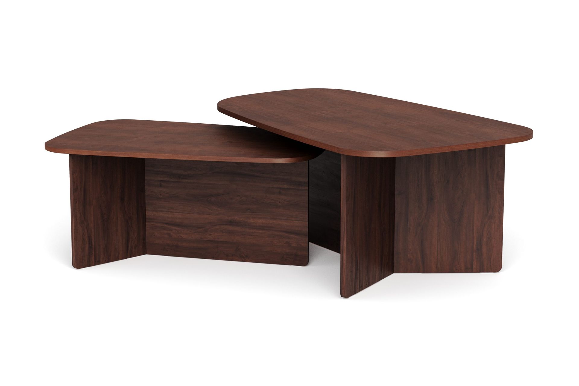 Vento settbord, sofabord 120 x 70 cm + 90 x 60 cm - Valnøtt