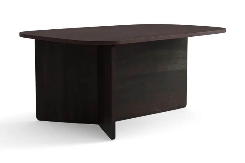 Vento sofabord 90 x 60 cm, ovalt i tre - Røkt eik - Møbler - Bord - Sofabord