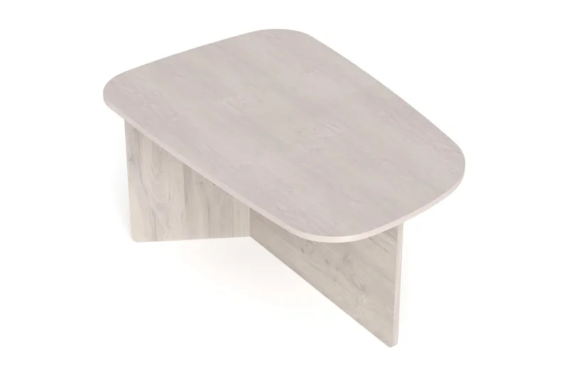 Vento Sofabord 90x60 cm ovalt i tre - Hvitlasert eik - Møbler - Bord - Sofabord