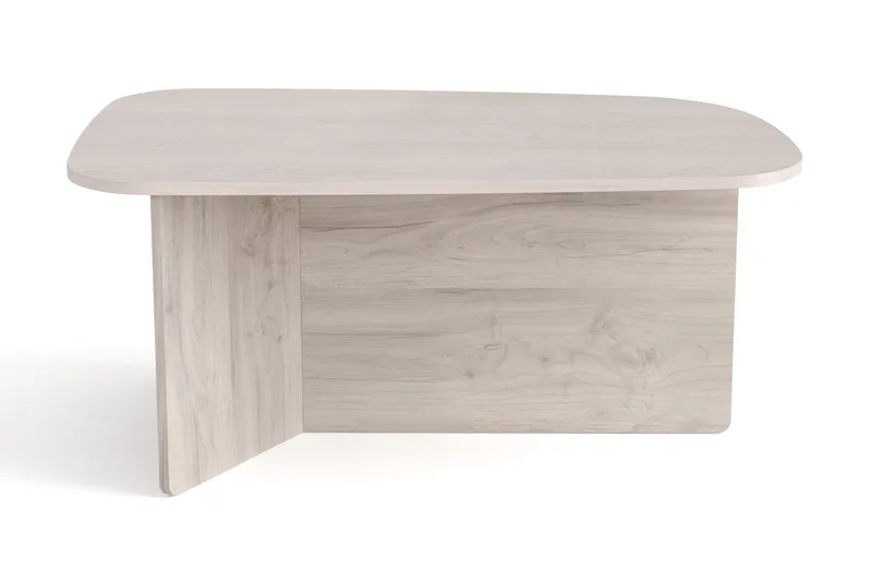 Vento Sofabord 90x60 cm ovalt i tre - Hvitlasert eik - Møbler - Bord - Sofabord