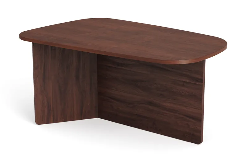 Vento Sofabord 90x60 cm ovalt i tre, Valnøtt