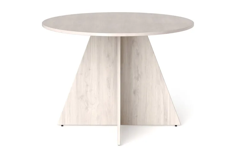 Vera rundt spisebord ø110 cm Finér - Hvitlasert eik - Møbler - Bord - Spisebord & kjøkkenbord