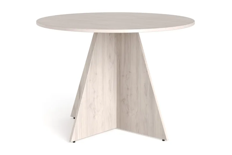 Vera rundt spisebord ø110 cm Finér - Hvitlasert eik - Møbler - Bord - Spisebord & kjøkkenbord